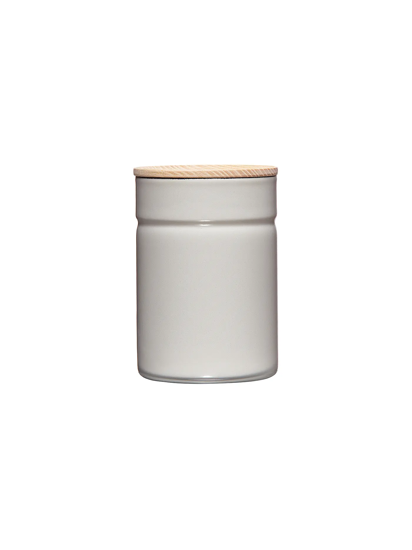 RIESS | Frischhaltedose - Emaille Vorratsdose mit Eschenholz-Deckel "Truehomewear"  12 cm 525ml | 